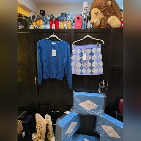 LoveShackFancy Dresses & Skirts - LoveshackFancy Skirt ( M) & Scott and Scott London Sweater (L) Set Retails $645